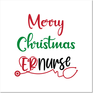 Merry Christmas Er Nurse Posters and Art